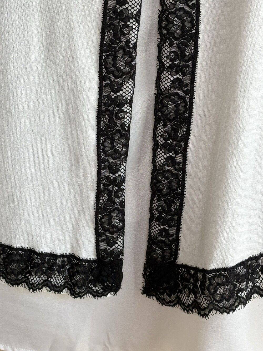 Chico’s NWT Black White Open Lightweight ize 0 Small Women’s Cardigan Sweater. - Picture 11 of 11